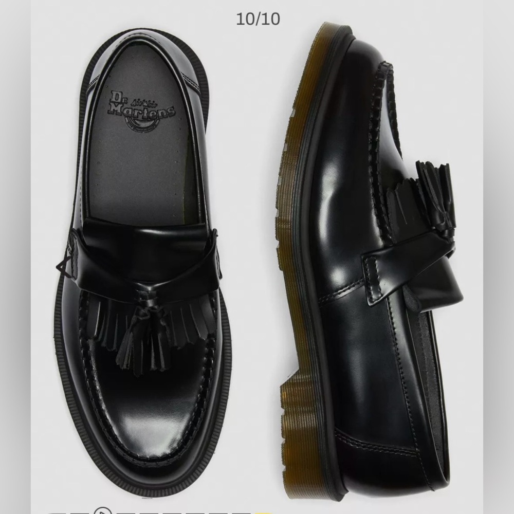Dr. Martens Black Patent Tassel Loafers